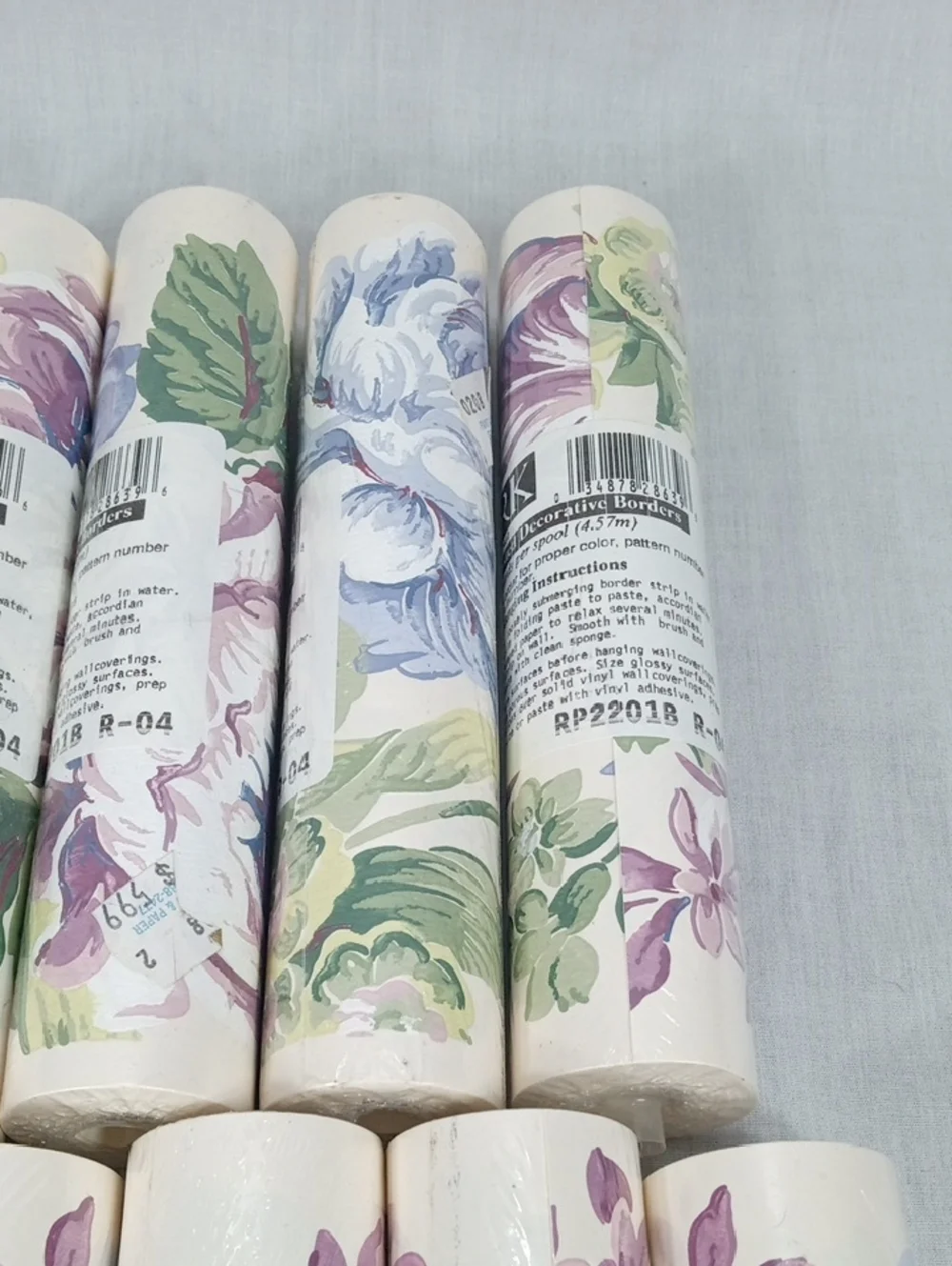 Vintage York Floral Wallpaper Border Rolls Lot Of 11